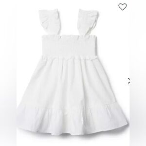Janie and Jack Emily White Seersucker Smocked Sundress Size 5T
